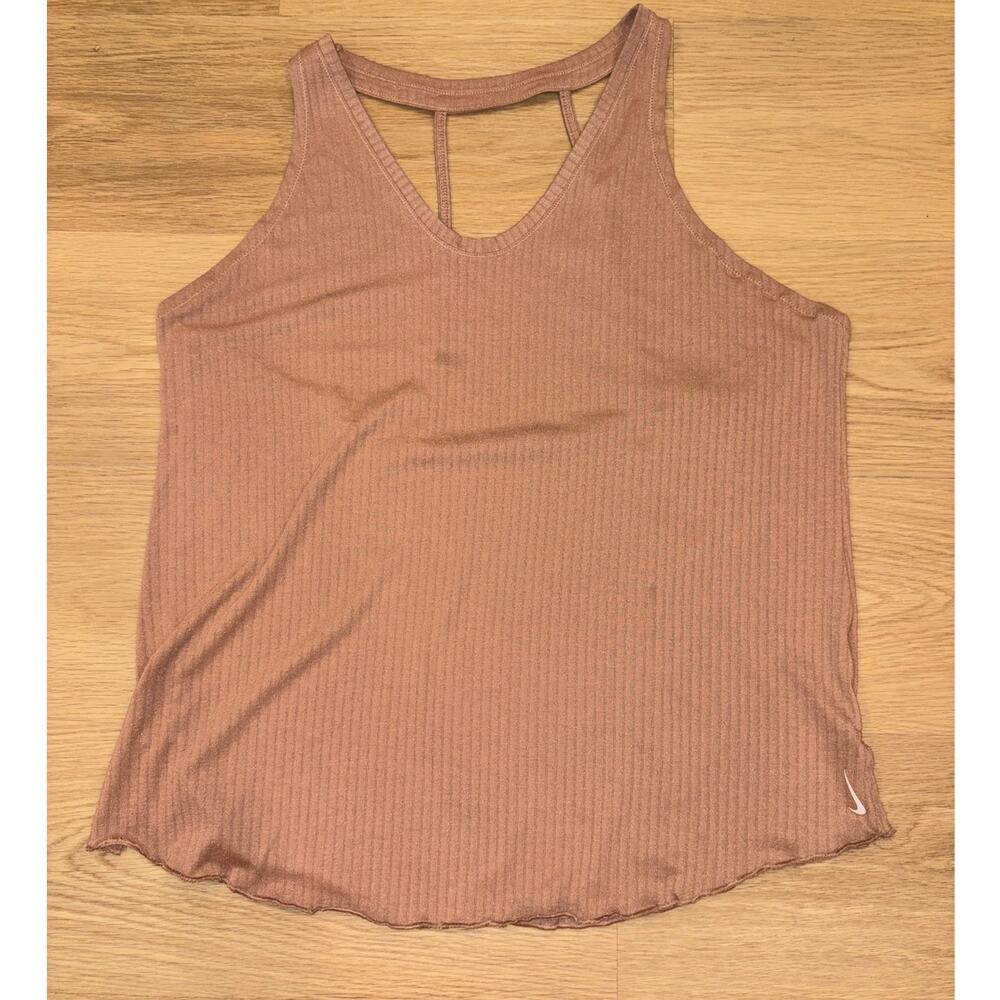 NIke Dri Fit brown ribbed flowy strappy tank womens size 1X